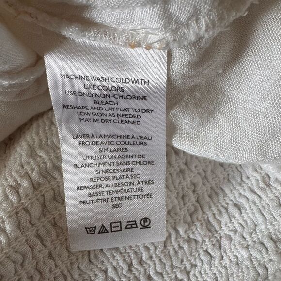 Free People Cream Puff Sleeve Crop Blouse - Picture 6 of 6